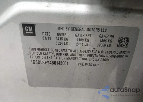 2011 Cadillac Cts Performance from USA, damaged, VIN 1G6DL8EY4B0143061